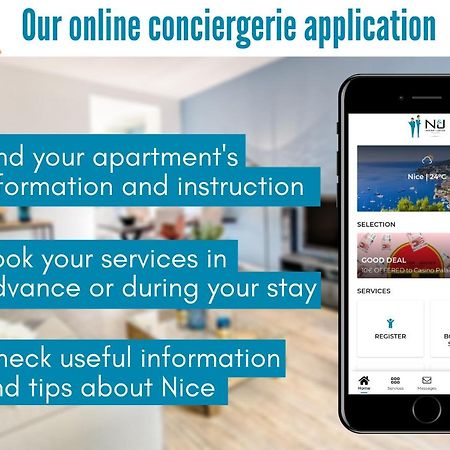Nestor&Jeeves - Palais Renoir - By Sea - Free Parking Apartment Ница Екстериор снимка