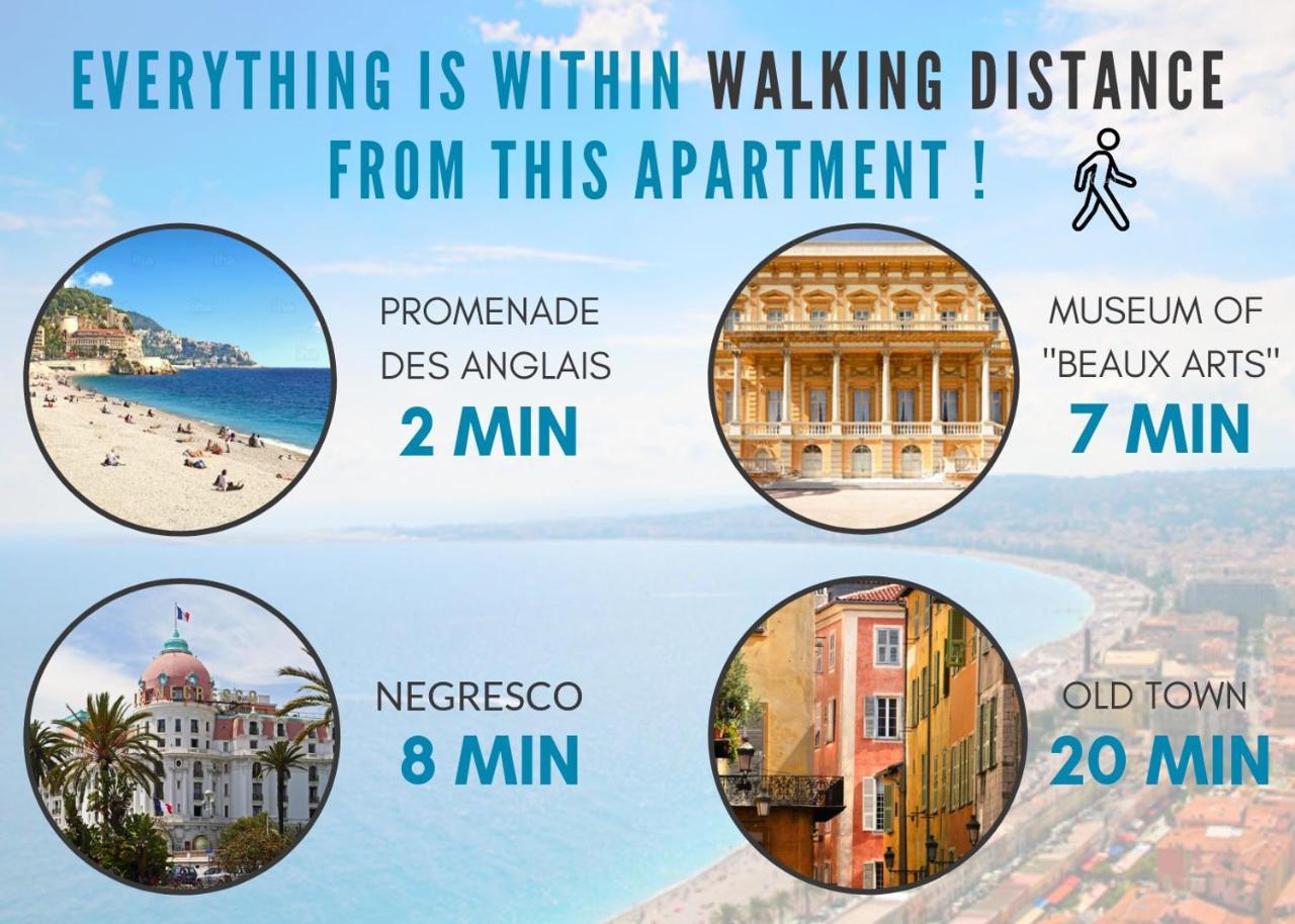 Nestor&Jeeves - Palais Renoir - By Sea - Free Parking Apartment Ница Екстериор снимка